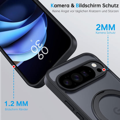 Matte Magnetic Case for Google Pixel 10/ Pixel 10 Pro Compatible with MagSafe Shockproof Phone Cover (Black)