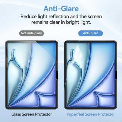 Paper Feel Screen Protector for iPad Air 13" M3/M2 (2025/2024) Anti-Glare Matte PET Film for Drawing & Writing