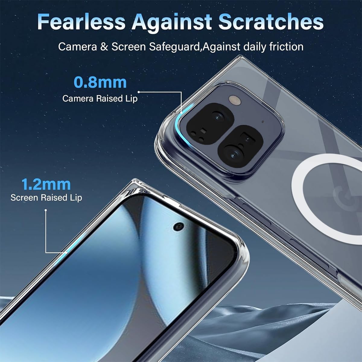 Magnetic Clear Case for Google Pixel 10 Pro Fold MagSafe Compatible Anti-Scratch Transparent Protective Cover