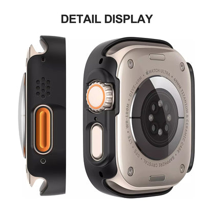 For Apple Watch Series Ultra 2 49MM PC Full Cover Case Tempered Screen Protector