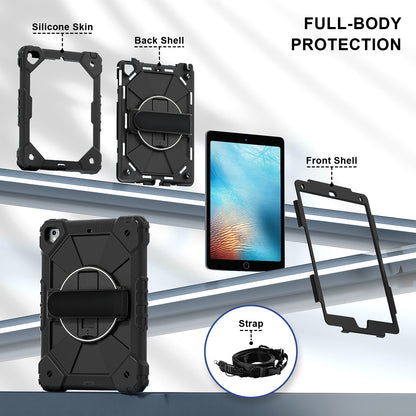 Rugged Stand Hard Case Shockproof Cover Strap For iPad 5th (2017) / 6th (2018)