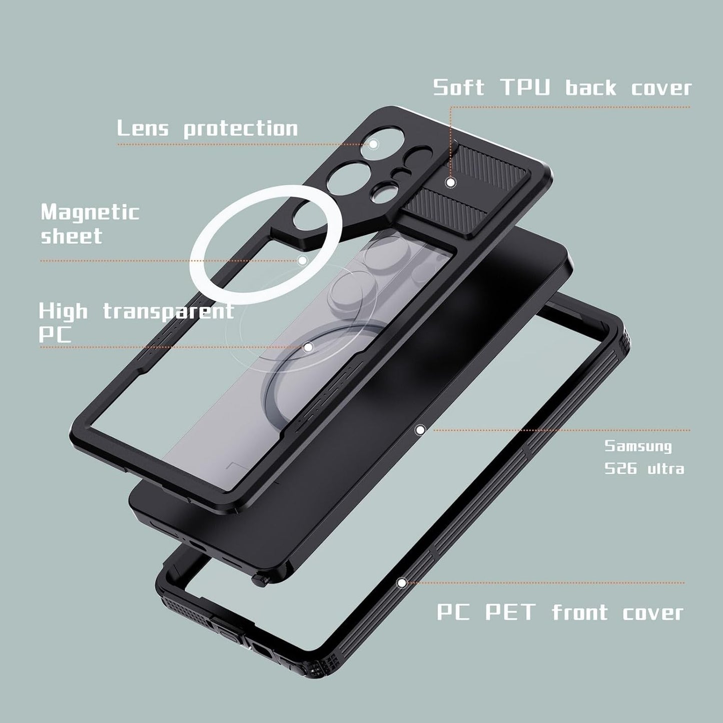 Redpepper Case Life Cover Waterproof Dust Shockproof For Samsung Galaxy S26 Ultra