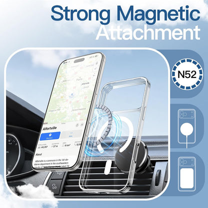For Apple iPhone 18 Pro Max / 17 Pro Max 6.9-inch Crystal Clear Case Compatible with MagSafe