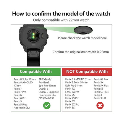 [22mm] For Garmin Fenix Quickfit Magnetic Silicone Sport Watch Strap (Green)
