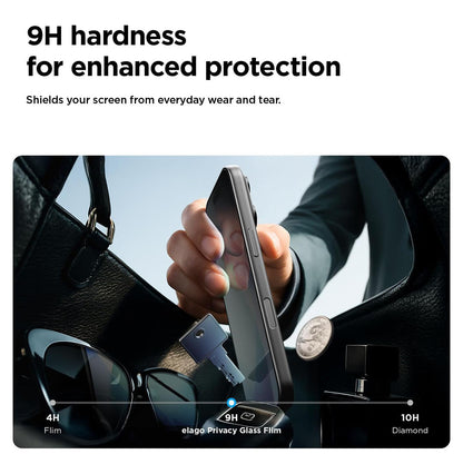 Tempered Glass Privacy Screen Protector Anti-Spy 9H Hardness For Apple iPhone 17 Pro Max (6.9”)