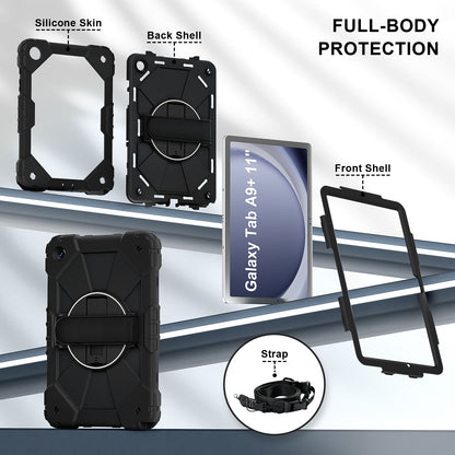 Rugged Stand Hard Case Shockproof Cover Strap For Samsung Tab A9 Plus