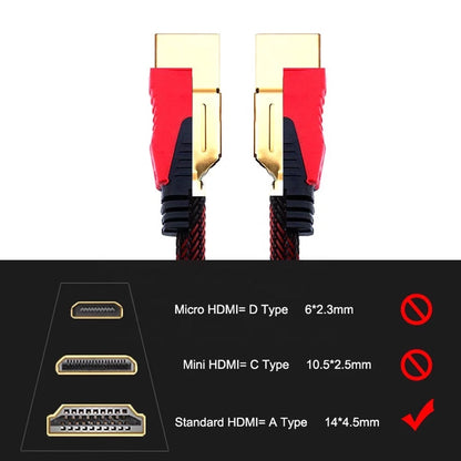 HDMI to HDMI Cable Braided Male to Male Gold Plated 4K 3D 1080P