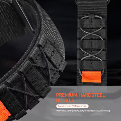 Rugged Military Tactical Nylon Braided Sport Band For Samsung Galaxy Watch Ultra 47mm - Black