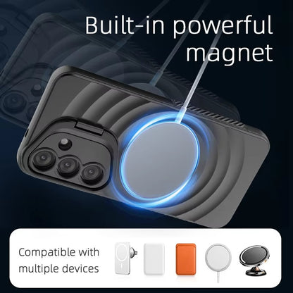 For Samsung Galaxy S25 Ultra Magnetic Magsafe Case Back Camera Holder Cover - Black
