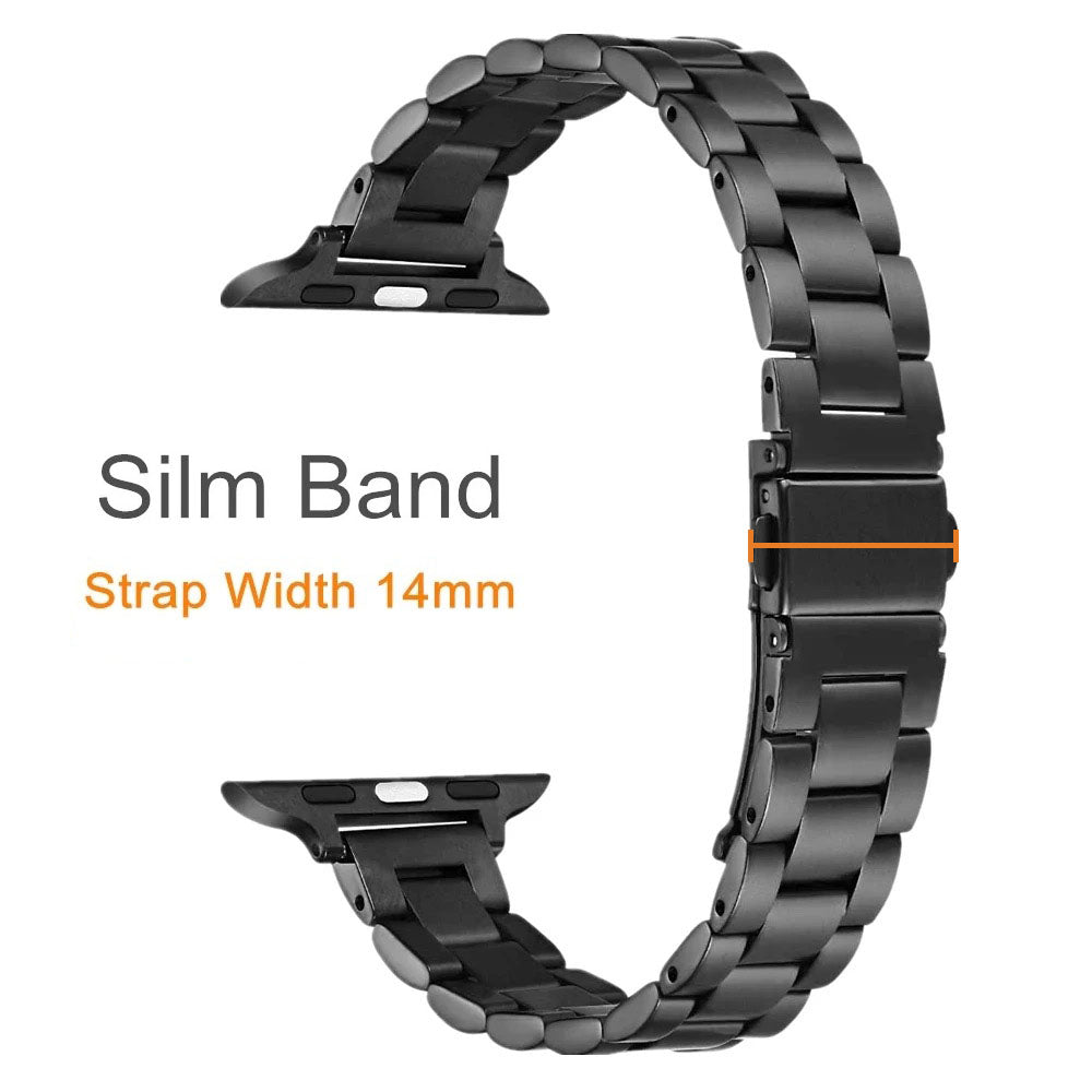 Stainless Steel Metal Slim Watch Band Strap For Apple iWatch Ultra 10 9 8 7 6 5 4 3 2 1 SE 49 46 45 44 42 41 40 38 mm