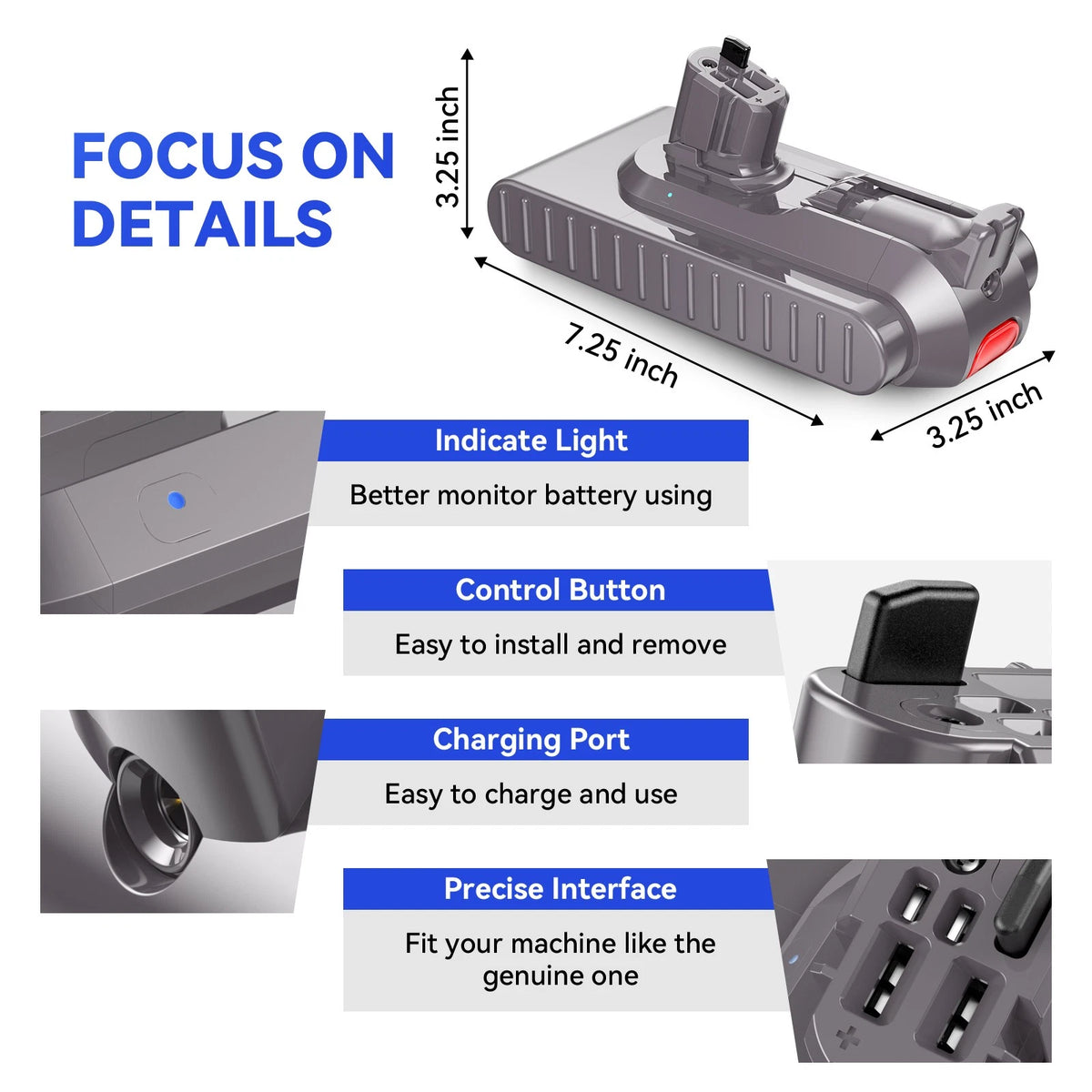 Battery For Dyson V11 Click-in Vacuum Cleaner
