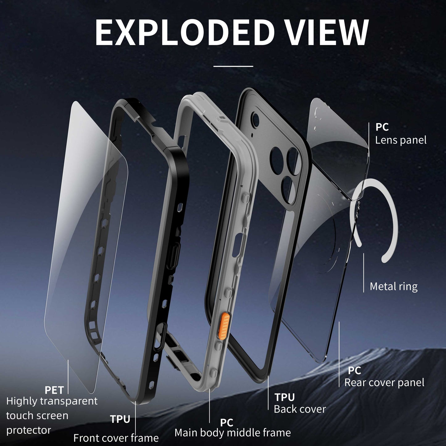 Redpepper Case Life Waterproof ShockProof Cover For iPhone 17 Pro Max (6.9”)