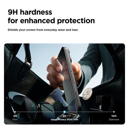 Tempered Glass Privacy Screen Protector Anti-Spy 9H Hardness For Apple iPhone 17 Air (6.5”)