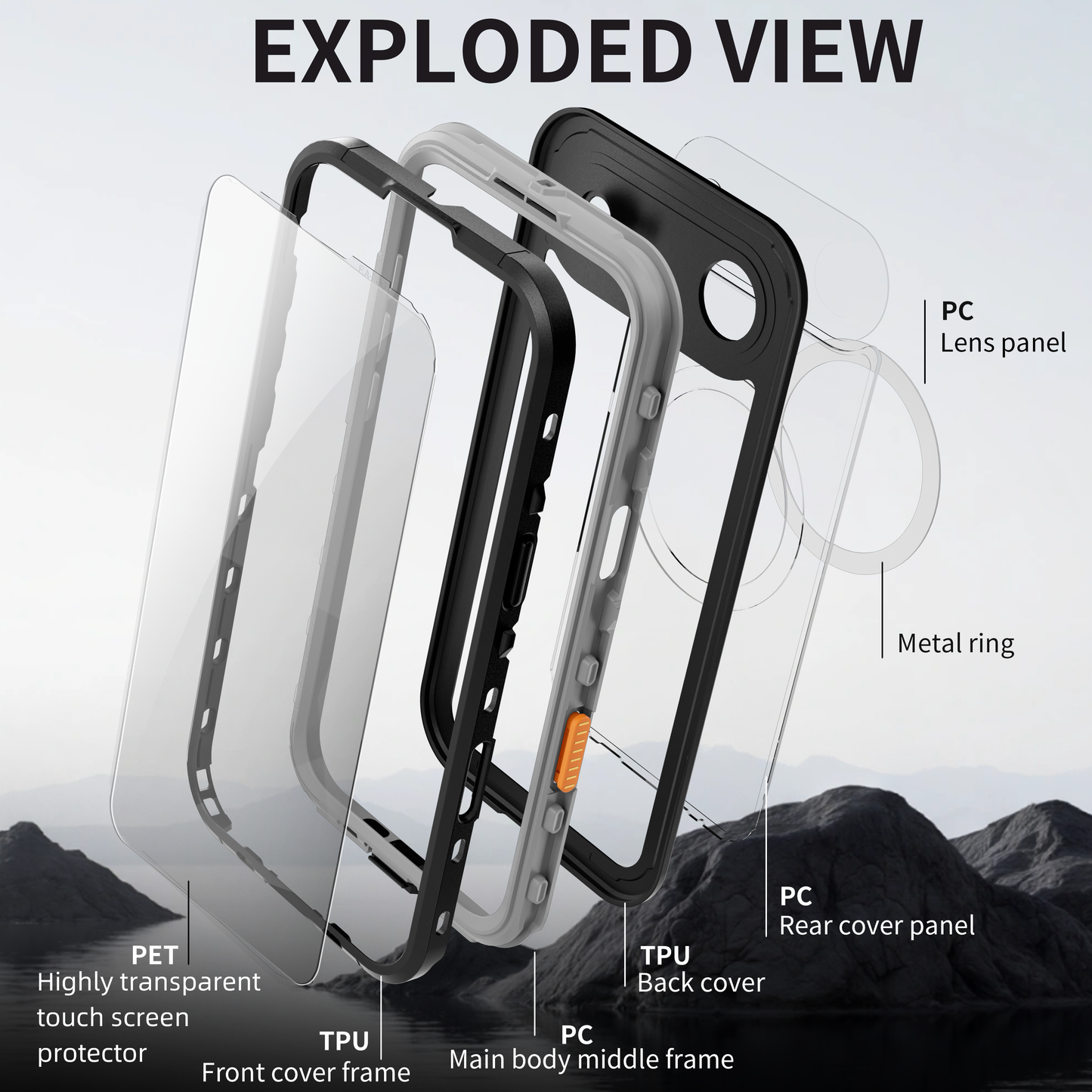Redpepper Case Life Waterproof ShockProof Cover For iPhone 17 Air (6.5”)