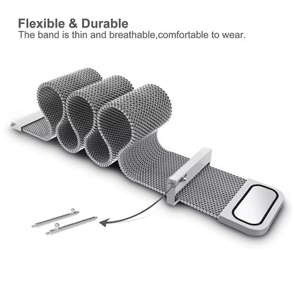 Stainless Steel Magnetic Milanese Loop Watch Band Strap For Samsung Galaxy Watch 4 5 6 7 Garmin Venu Huawei 20mm 22mm