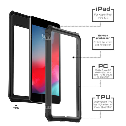 SHELLBOX Waterproof Shockproof Case for iPad 7.9" mini 4 (2015) / mini 5 (2019)