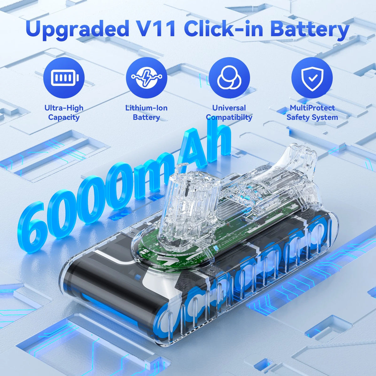 Battery For Dyson V11 Click-in Vacuum Cleaner