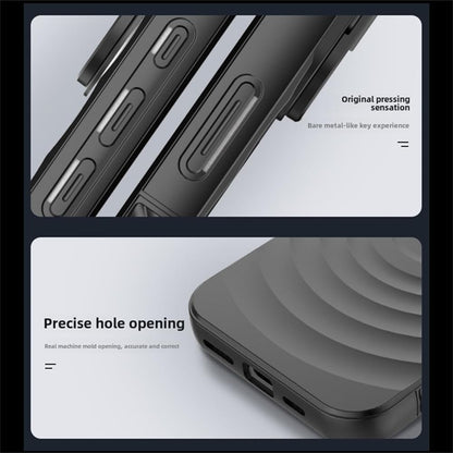 For Apple iPhone 16 Pro Max Magnetic Magsafe Case Back Camera Holder Cover - Black
