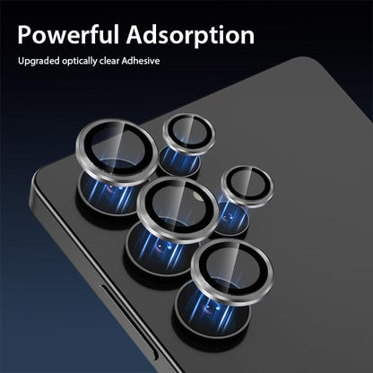 For Samsung Galaxy S25 Ultra Metal Camera Lens Glass Individual Eagle Protector Cover - Silver
