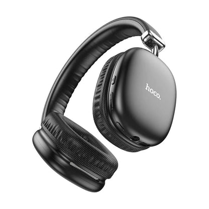 (Local Pickup only) HOCO W35 MAX Wireless HiFi Music Headphone 42mm Coil Speaker Bluetooth 5.3 Sport Headset Support AUX/TF Card Mode - Black