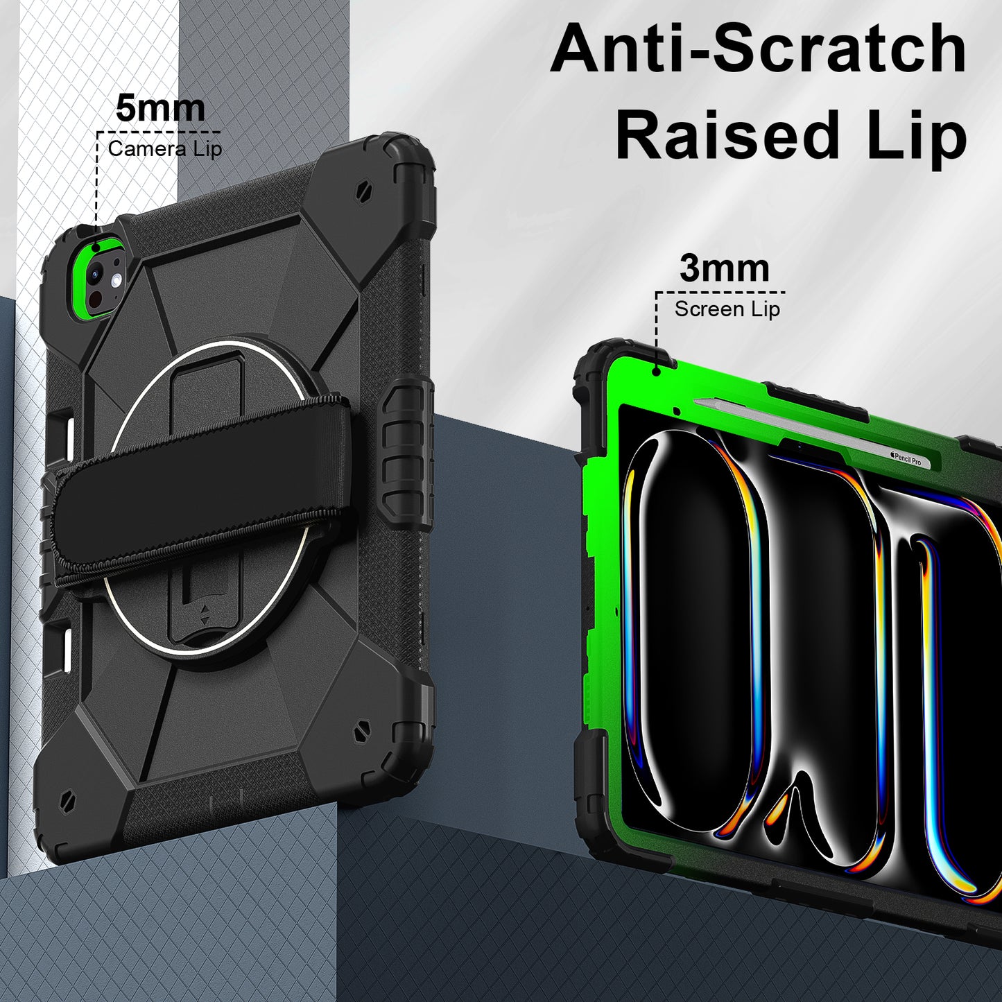 Rugged Stand Hard Case Shockproof Cover Strap For iPad Pro 13" (2024)