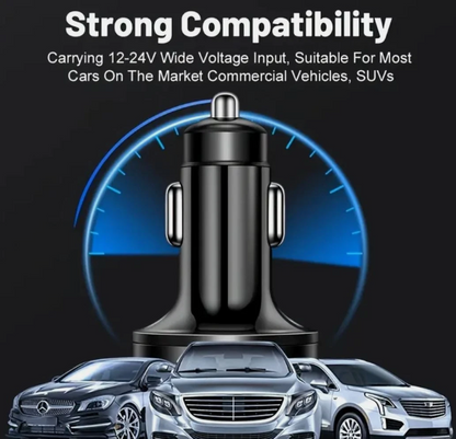 12V Dual QC3.0 Car Charger Socket Fast USB Power Adapter for Phone Tablet GPS Dash Cam SUV Truck