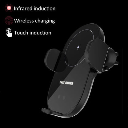 15W Automatic Clamping Wireless Charging Car Charger Mount Air Vent Phone Holder