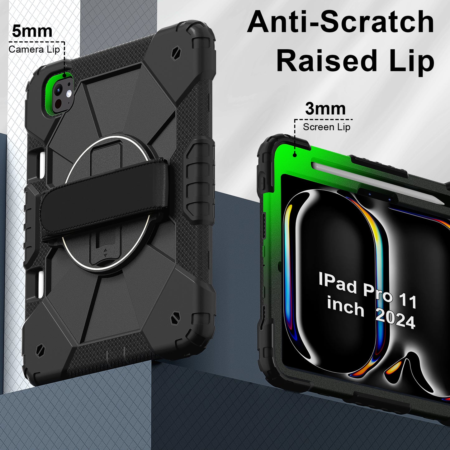 Rugged Stand Hard Case Shockproof Cover Strap For iPad Pro 11" (2024)
