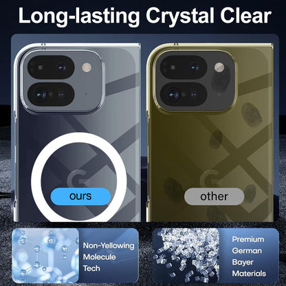 Magnetic Clear Case for Google Pixel 10 Pro Fold MagSafe Compatible Anti-Scratch Transparent Protective Cover