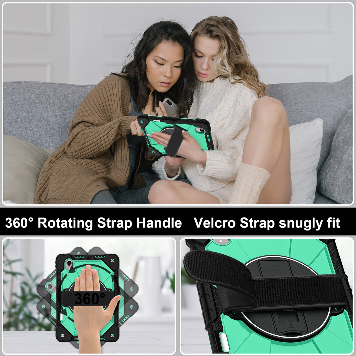 For Lenovo Idea Tab Pro Gen 2 13-inch (TB390) 2026 Rugged Stand Hard Case Shockproof Cover Strap