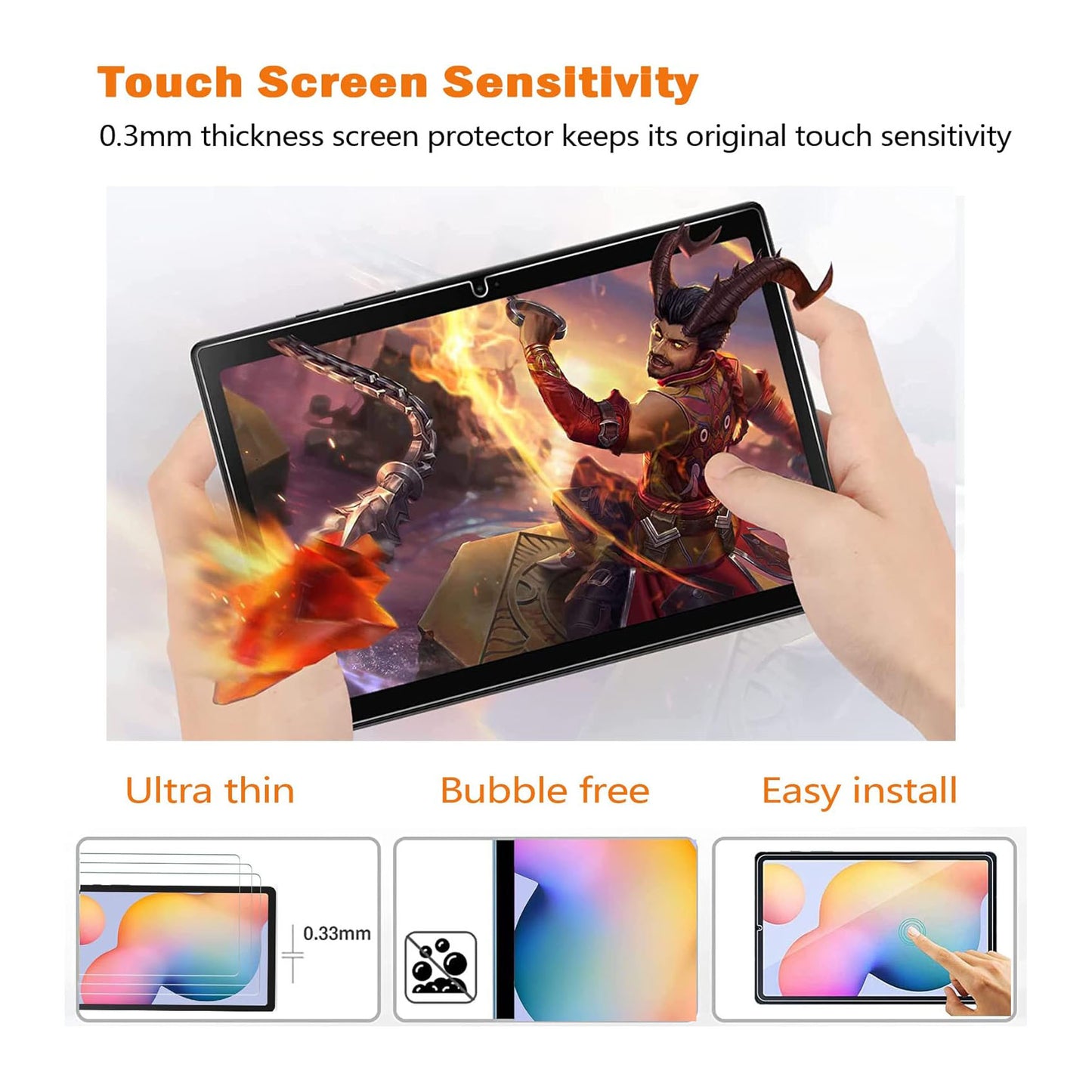 Screen Protector Samsung Galaxy Tab S6 Lite 10.4 Inch 2024/2022/2020 9H Hardness Tempered Glass Film