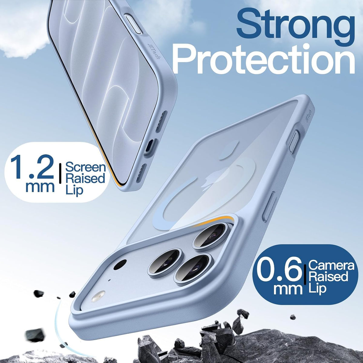 For Apple iPhone 18 Pro 6.3-inch Crystal Clear Case Compatible with MagSafe (Glacier)
