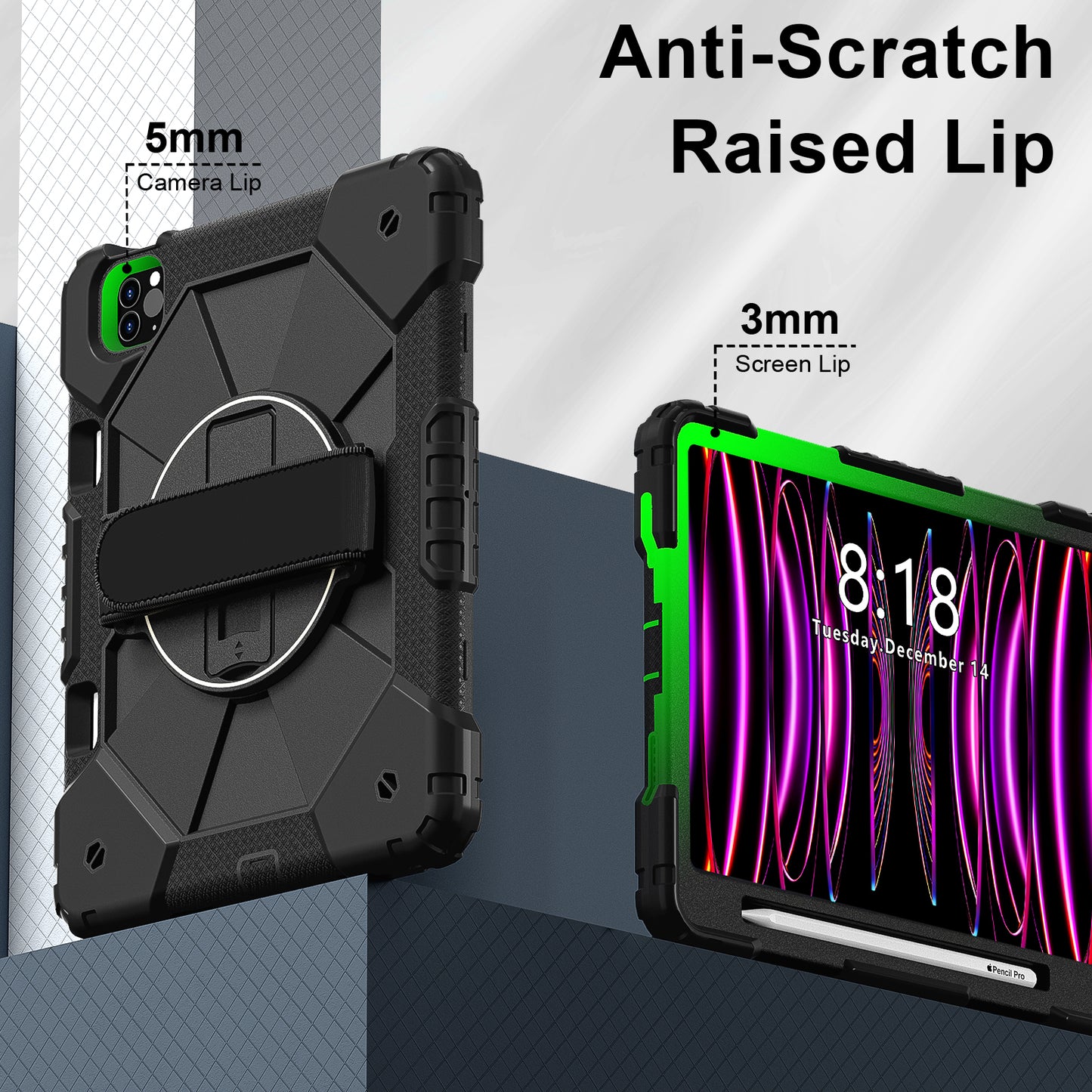 Rugged Stand Hard Case Shockproof Cover Strap For iPad Air 4/5 & Pro 11" (2018–2022)