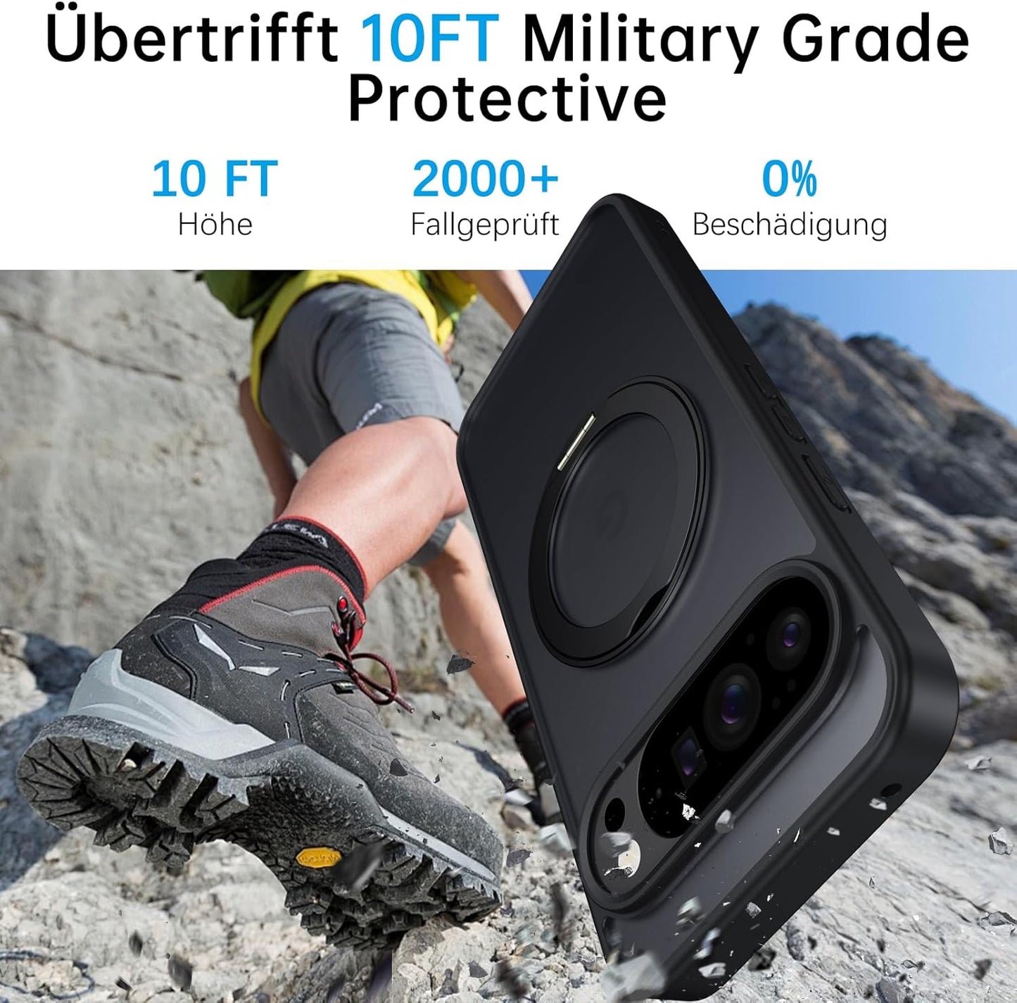 Matte Magnetic Case for Google Pixel 10 Pro XL Compatible with MagSafe Shockproof Phone Cover (Black)