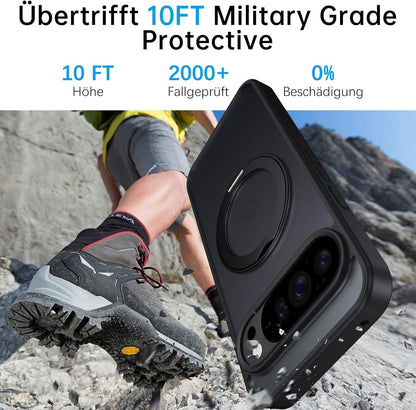 Matte Magnetic Case for Google Pixel 10 Pro XL Compatible with MagSafe Shockproof Phone Cover (Black)