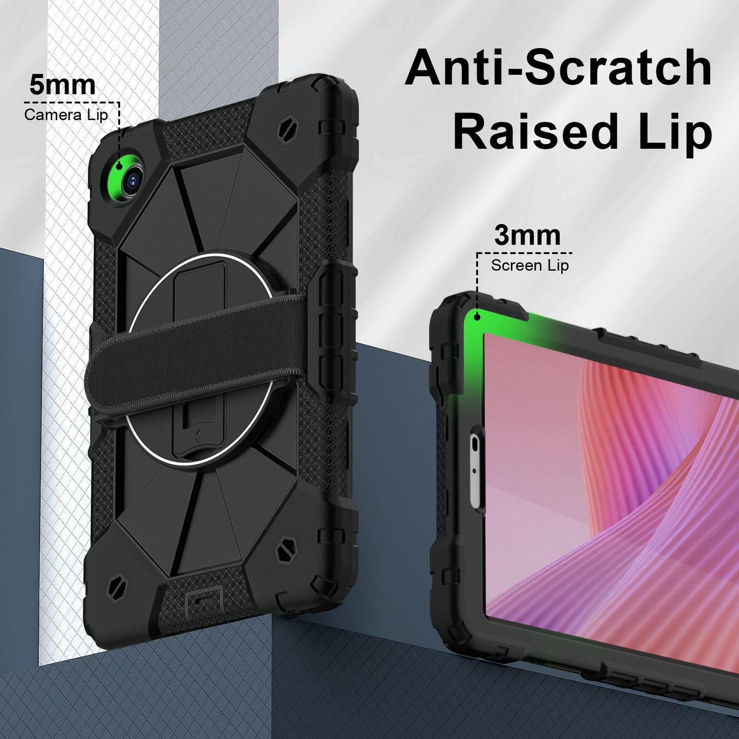 For Lenovo One 8.7" (2025) & Tab K9 TB305FU Rugged Stand Hard Case Shockproof Cover Strap