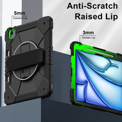Rugged Stand Hard Case Shockproof Cover Strap For iPad Air 13" 2024 & 2025