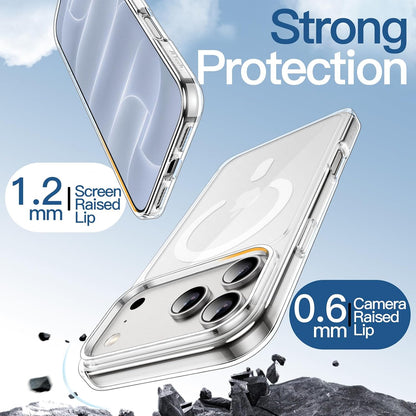 For Apple iPhone 18 Pro Max / 17 Pro Max 6.9-inch Crystal Clear Case Compatible with MagSafe