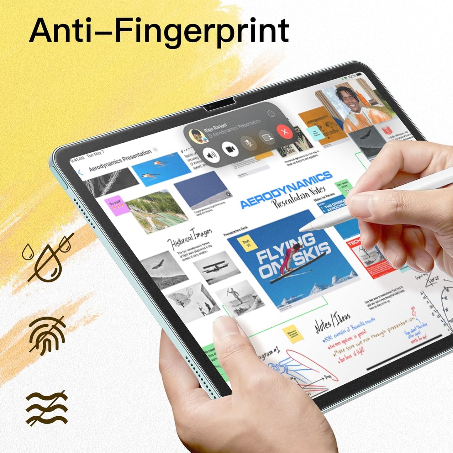 Paper Feel Screen Protector for iPad Air 11" M4/M3/M2 (2026/2025/2024) Anti-Glare Matte PET Film for Drawing & Writing