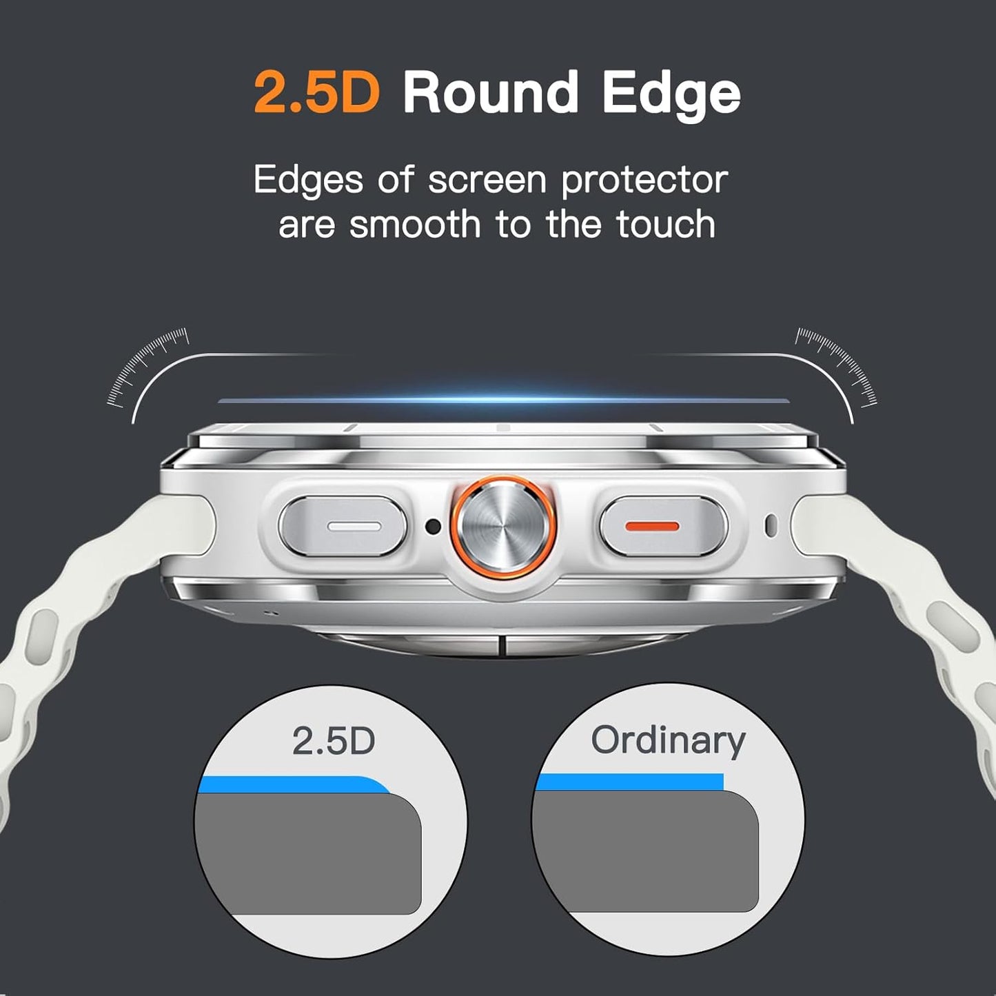 [2 Pack] For Samsung Galaxy Watch Ultra (2025/2024) / 6 Classic 47mm Tempered Glass Screen Protector