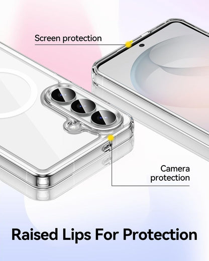 For Samsung Galaxy S26 (6.3") Clear Magnetic Case, Hard Back Protective Cover, With MagSafe
