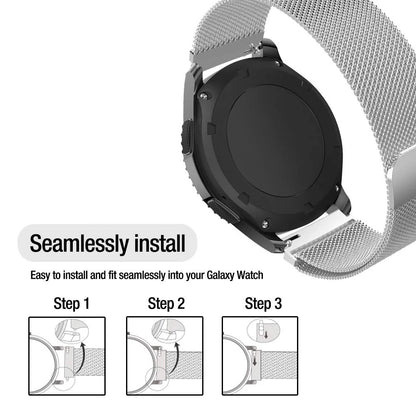Stainless Steel Magnetic Milanese Loop Watch Band Strap For Samsung Galaxy Watch 4 5 6 7 Garmin Venu Huawei 20mm 22mm