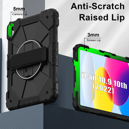 Rugged Stand Hard Case Shockproof Cover Strap iPad 10th gen 10.9" (2022) / 11th gen A16 (2025)