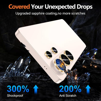 For Samsung Galaxy S26 Ultra Metal Camera Lens Glass Individual Eagle Protector Cover (Gold)