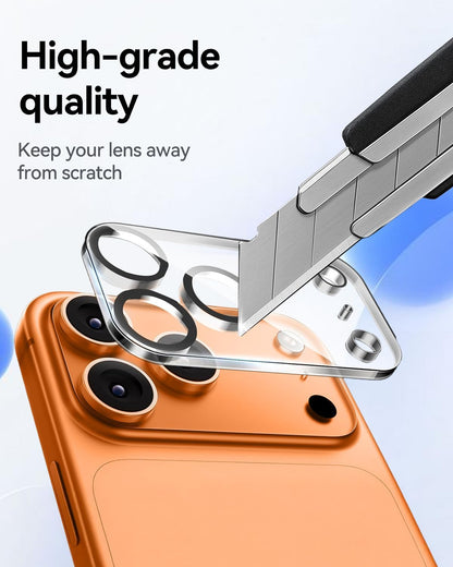 iPhone 17 Pro Max 6.9" Camera Lens Protector, 9H Tempered Glass, HD Clear, Anti-Scratch, Case Friendly