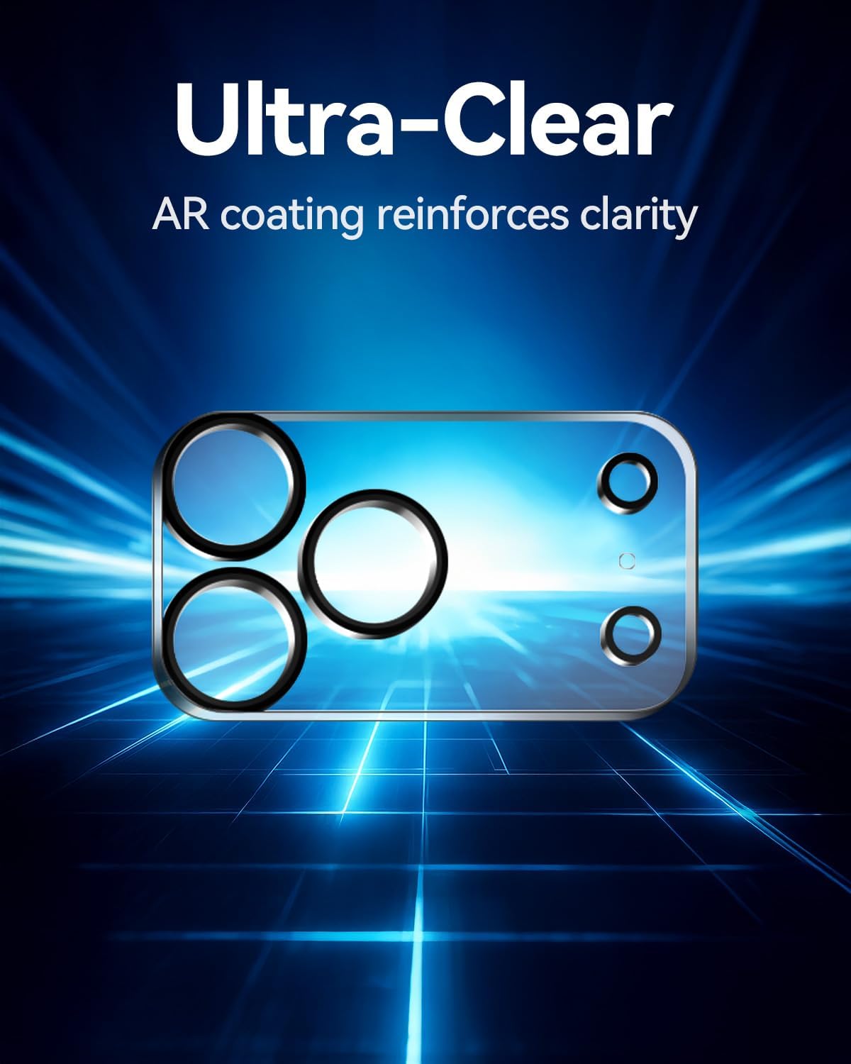 iPhone 17 Pro Max 6.9" Camera Lens Protector, 9H Tempered Glass, HD Clear, Anti-Scratch, Case Friendly