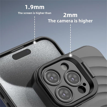 For Apple iPhone 16 Pro Max Magnetic Magsafe Case Back Camera Holder Cover - Black