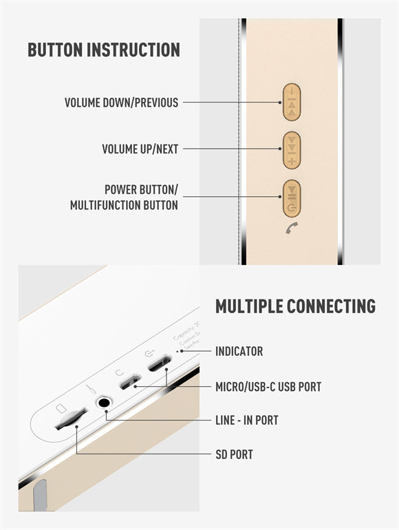(Local Pickup only) Wireless Speaker With 2,000mAh Power Bank BTS15