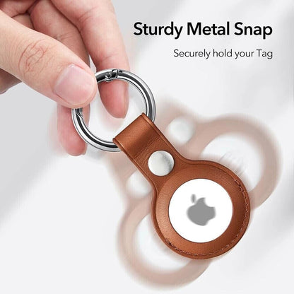 For Apple AirTag Leather Case Protective Shell Location Tracker Air Tag Cover