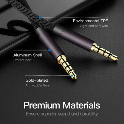 AUX Cable 3.5mm Stereo Audio Male to Male Auxiliary Extension Cord For Phone Car